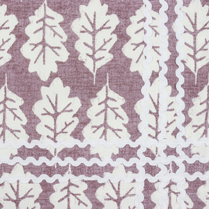 Produits textiles de maison en nappe violette avec attaches en dentelle 150X220 cms 210gsm 100% coton fabriqué en Inde - Product Image 2