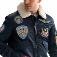 Blouson Bomber en Denim de Haute Qualité pour Hommes, Imperméable, Écologique, Respirant, Séchage Rapide, avec Patchs Lettres Personnalisés en Relief