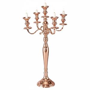 Candelabro de Metal de Diseño Elegante con 5 Brazos, Color Dorado Antiguo, Decoración de Mesa para Bodas y Navidad, Centro de Mesa, Candelabro de Pie - Product Image 3