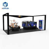 Machine de jeu d'arcade intérieure, simulateur de tir VR 9D avec plateforme VR et tapis roulant VR, pour espace de jeu de 3,0 m de large, à vendre