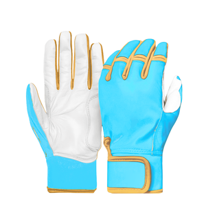 Guantes de bateo de béisbol y softbol ligeros profesionales de nuevo estilo Guantes de softbol de béisbol de cuero transpirable blanco y menta - Product Image 6