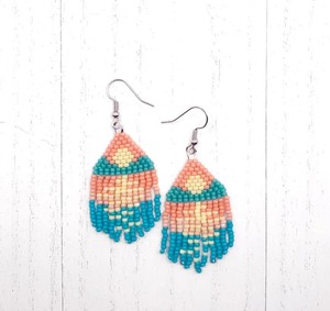 Pendientes de cuentas de puesta de sol de calidad de lujo/pendientes de Amanecer/pendientes colgantes de cuentas de puesta de sol pendientes de borla de cuentas - Product Image 3