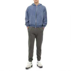 Sudadera con capucha para hombre con logotipo personalizado a la moda, sudadera lisa de algodón orgánico 100%, Sudadera con capucha Vintage para hombre, peso pesado lavado en blanco - Product Image 4