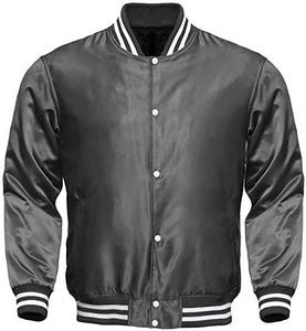 Chaqueta Universitaria de Poliéster 100% para Hombre y Mujer, Chaqueta de Béisbol Transpirable con Forro, Grosor Estándar, Parche con Logotipo Personalizado - Product Image 5
