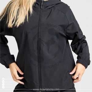 Veste de sport imperméable et respirante à capuche, logo personnalisé, unisexe, veste d'entraînement légère, haute qualité, patchwork camouflage - Product Image 2
