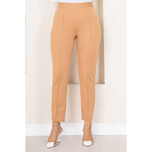 Pantalones Chimali de Cintura Alta, Tipo Lápiz, Transpirables, Color Camel, para Hijab, en Tela Oxford - Product Image 2