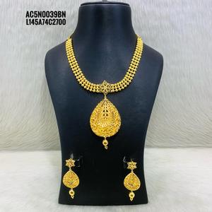 Long <b>Necklace</b> Set Gold Plated - Product Image 1