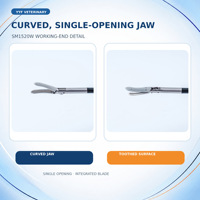 YYF SM1520W Scelleuse-coupeur vasculaire laparoscopique vétérinaire 5mm 20cm à embout courbé, réutilisable, autoclavable, forceps bipolaire pour la chirurgie