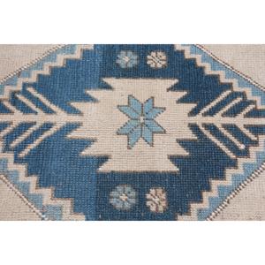 Alfombra Vintage de 3.9x5.6 pies, Alfombra Sólida Azul Turco - Product Image 5