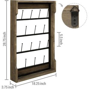 Support de tasse mural en bois et métal porte-gobelet porte-tasse à café pour la maison ustensiles de cuisine comptoir de table d'hôtel fabriqué en Inde - Product Image 3