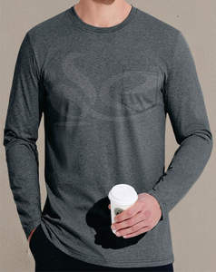 เสื้อยืดแขนยาวสำหรับผู้ชายเครื่องแต่งกายแนวสตรีทป้องกันการยับเสื้อคอกลมระบายอากาศได้ดีผ้าฝ้ายเฮฟวี่เวทเปล่ากำหนดโลโก้ได้ตามต้องการผ้าฝ้าย100% - Product Image 6
