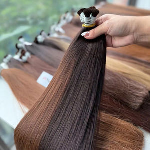 Prix de gros 100g Extensions de cheveux en vrac Cheveux humains vierges vietnamiens Disponibles dans toutes les couleurs 60 cm - Product Image 1