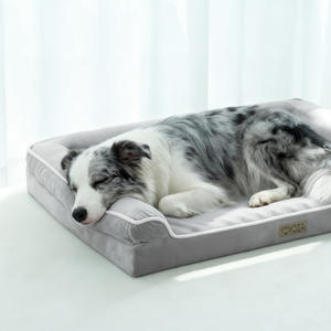 Cama ortopédica para perros para mascotas pequeñas y medianas Colchón de espuma suave con lados de refuerzo Cubierta lavable extraíble - Product Image 3