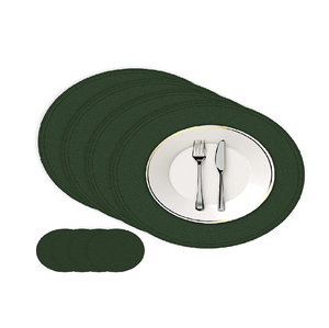 Leather Plate Mats Stone coaster Round <b>Dining</b> <b>Table</b> <b>Placemats</b> Coaster Set Kitchenware and Mat for Home Restaurant Daily Use - Product Image 6