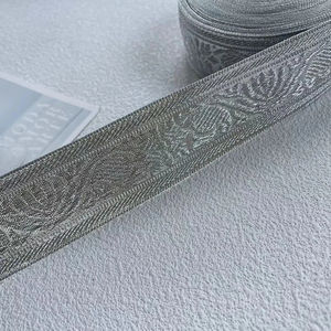 Sangle de style ethnique en ruban jacquard Hamza Badges tissée avec du fil d'or et d'argent pour accessoires de vêtement et tresse - Product Image 6