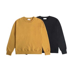 Streetwear personnalisé brodé Dtg impression 3D en gros plaine surdimensionné col rond coton t-shirts hommes sweat manches longues OEM - Product Image 3