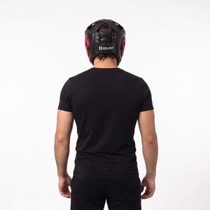 หมวกเปิดหน้าสำหรับชกมวย หนังแท้ ปักโลโก้ตามสั่ง รับผลิตแบบ OEM ขายส่ง - Product Image 2