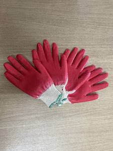 Gants de travail de sécurité vietnamiens en caoutchouc anti-coupure et antidérapants, semi-revêtement en latex, réutilisables, en coton, pour la protection des mains lors du jardinage - Product Image 2