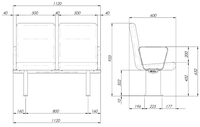 Nouveau Siège de Capitaine Marin Confortable à Dossier Fixe pour Bateau Rapide, Modèle GS 100 SHORT SEAT Standard, Vente Chaude