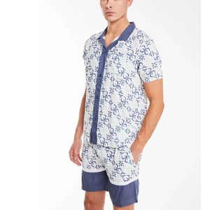 Ensemble de vêtements de plage à motifs pour hommes, chemise de plage à col cubain et short, vacances d'été, style ethnique, respirant, ensembles jumeaux pour hommes - Product Image 4
