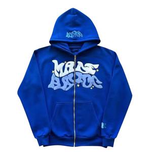 เสื้อฮู้ดดี้พิมพ์ลายพัฟฟ์สุดฮิตสำหรับผู้ชาย สไตล์วินเทจ ฮิปฮอป ผ้าฝ้ายฟลีซ 100% ทรงโอเวอร์ไซส์ สำหรับผู้ชายและผู้หญิง - Product Image 4