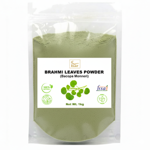 Polvo de Hoja de Brahmi 100% Puro y Natural, Cultivado Silvestre, Extracto Herbal para el Crecimiento del Cabello y Reducción de la Caída del Cabello, Grado Cosmético - Product Image 1