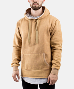 Customized 500 GSM Heavyweight 100% Cotton Pullover Hoodie Oversized Solid Color Print Logo Hoodies for Men for Winter - Product Image 3