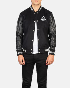 Chaquetas Varsity Personalizadas al por Mayor, Chaqueta Universitaria de Béisbol con Bordado, Mangas de Cuero, Chaqueta Bomber Letterman para Hombre, Chaquetas Varsity en Blanco OEM - Product Image 3