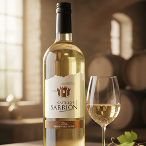 Rượu vang trắng bán ngọt Castillo de Sarrion, nho Airen và Macabeo, 11% cồn, cấp nhập môn, 0,75 lít, từ Castilla La Mancha. - Product Image 3