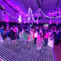 Mega Pro Lites IP55 - Control Remoto DMX Inalámbrico de Píxeles, Imán Digital LED, Vidrio Templado, Pista de Baile con Video