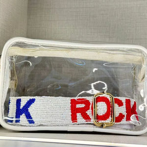 Sangle de sac brodée de perles tendance, design CHACK, pour sacs à main et sacs à bandoulière, avec broderie de perles de rocaille - Product Image 1