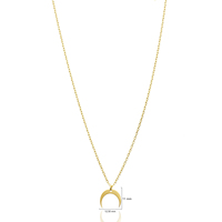 Collier pendentif en argent sterling 925 fait main, motif lune, pour femme, style minimaliste tendance, chaîne à maillons, vente en gros turque