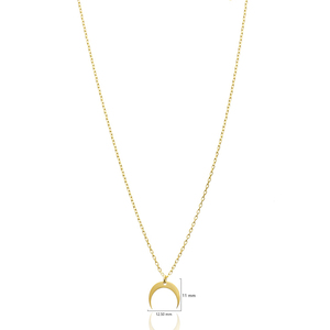 Collar con Colgante de Diseño Luna Plateada para Mujer, Estilo Minimalista Moderno, Cadena de Eslabones de Plata de Ley 925 Hecha a Mano en Turquía, Venta al Por Mayor - Product Image 2