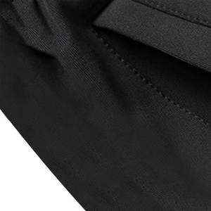 Chándal de alta calidad con logotipo estampado de Jogger para hombres negro de dos piezas 100% poliéster algodón adultos ropa de invierno para correr - Product Image 4