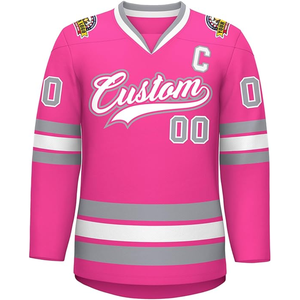 Uniforme de Hockey sobre Hielo Personalizado con Nombre y Números Sublimados, Unisex, Estilo Vintage con Cordones, Transpirable, 100% Poliéster - Product Image 1