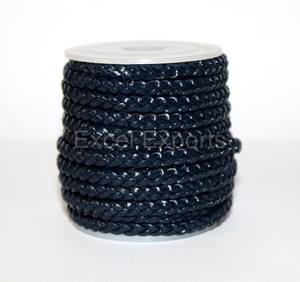 High Quality 3mm Natural Braided Cowhide Leather Cord Eco-Friendly Finished Colorful Accessories Furniture Excel Exports - Product Image 2