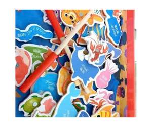 Juguetes educativos de madera coloridos para el desarrollo del cerebro de los niños, juguetes de madera de pescado hechos a mano para la mejora de la creatividad de los niños pequeños - Product Image 1