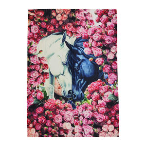 Chiffons de coton légers imprimés personnalisés de haute qualité torchons à séchage rapide boucle suspendue serviettes de cuisine compressées de couleur unie - Product Image 2