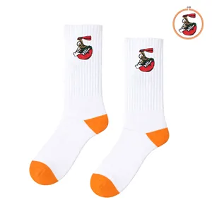 Embroidered Japanese Style Topokki Bows <b>Socks</b> Breathable Thin Nylon Crew Summer Ankle Crew Print for Boys Knitted Daily Use - Product Image 2