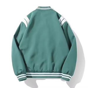 Chaqueta Varsity Personalizada para Hombre, Primavera 2025, con Cuello Alto, Logotipo Bordado Personalizado en la Parte Delantera, Tejido de Lana Transpirable - Product Image 2