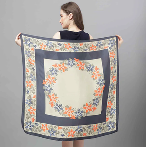 Premium <b>Square</b> <b>Scarves</b> Custom Print Lightweight Fabric Elegant Digital Design Stylish Fashion Accessories for Women - Product Image 1