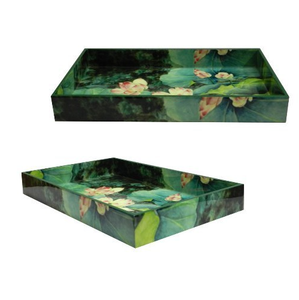 Bandeja impresa con revestimiento de esmalte de madera MDF de la mejor calidad, bandeja de servicio de tamaño personalizable - Product Image 1