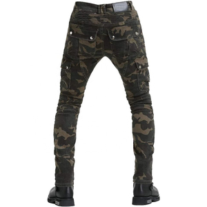 Jeans de motard camouflage pour homme en denim avec zones renforcées pour la protection et le style des motards Fabriqué au Pakistan OEM - Product Image 4