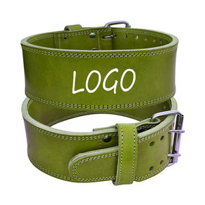 Cinturón de levantamiento de pesas de cuero de vaca informal Premium Logotipo personalizado y opción de color Cinturón de levantamiento de pesas de doble punta - Product Image 3