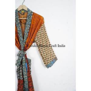 Unique Handmade Elegant Vintage Japanese Silk <b>Kimono</b> <b>Robe</b> Women Bohemian Floral <b>Long</b> Summer Wedding Jacket Bikini Cover - Product Image 3