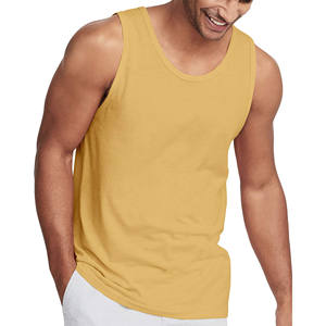 Camiseta sin mangas de mezcla de algodón para hombre, ropa informal diaria, rendimiento deportivo, chaleco de entrenamiento de gimnasio, camiseta sin mangas ligera de playa para hombre - Product Image 2