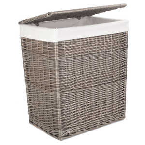 Cesta de lavandería de mimbre antiguo Slim Wash Panier À Linge En Osier - Product Image 2