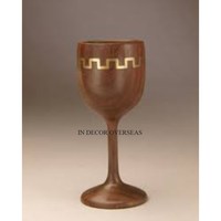 Rose Fleurs Design Gravé Look Attrayant Qualité Supérieure En Aluminium Coulé Verre À Vin Rouge Gobelet Barware Fourniture De L'Inde