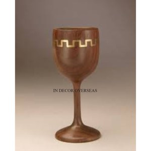 Rose Fleurs Design Gravé Look Attrayant Qualité Supérieure En Aluminium Coulé Verre À Vin Rouge Gobelet Barware Fourniture De L'Inde - Product Image 3