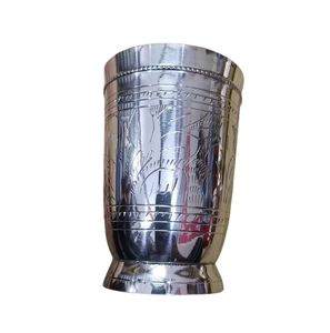 ชุดแก้วน้ำทองเหลืองสำหรับดื่มชุดแก้วน้ำพร้อมโลโก้สลักลายนูน4ชิ้นอุปกรณ์ครัวชุบทองสำหรับงานเลี้ยง - Product Image 1